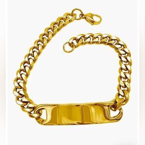 Adornia, Men’s Water Resistant Curb Chain Tag Bracelet like new/Euc